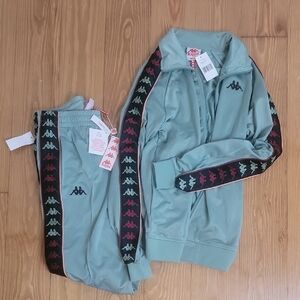 Kappa Sage Green Track Pants & Jacket Set UNISEX SIZE SMALL NEW WITH TAGS!!